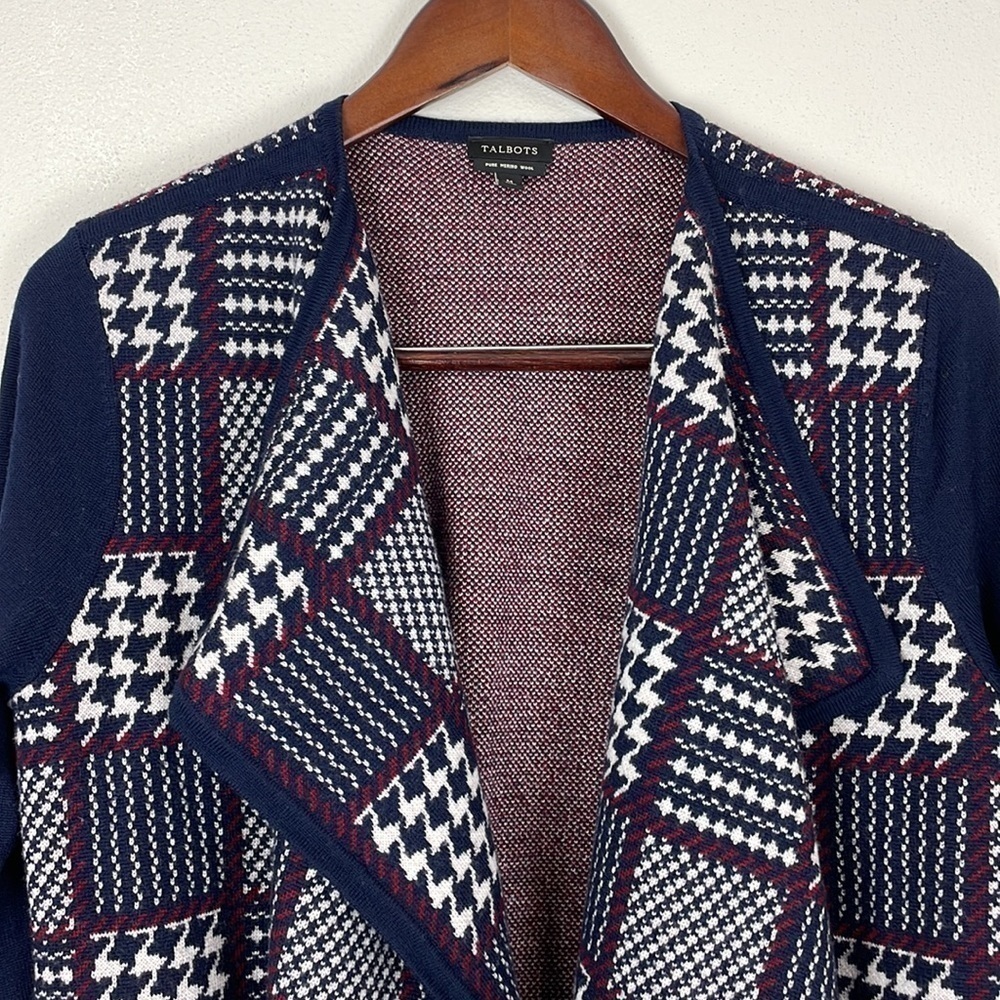 Talbots Open Front Merino Wool Cardigan - Picture 2 of 10